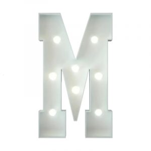 Metal Marquee Letter M