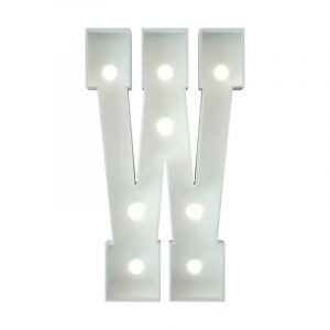Metal Marquee Letter W